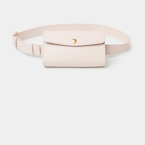 Auxiliary Handbags - Aritzia Auxiliary Leather Snap Belt Bag